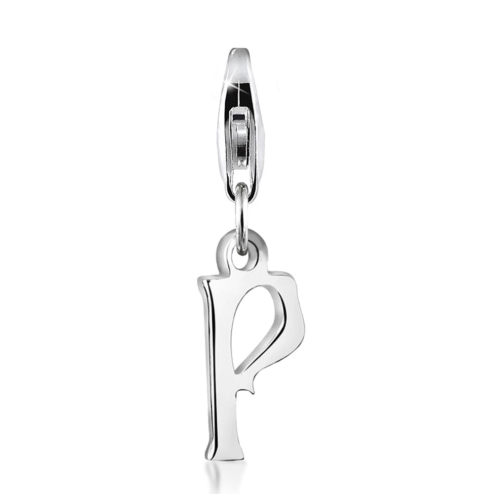 Nenalina Nenalina Amulette Pendentif Charm Lettre en argent sterling 925 pour tous les s p Pendentif