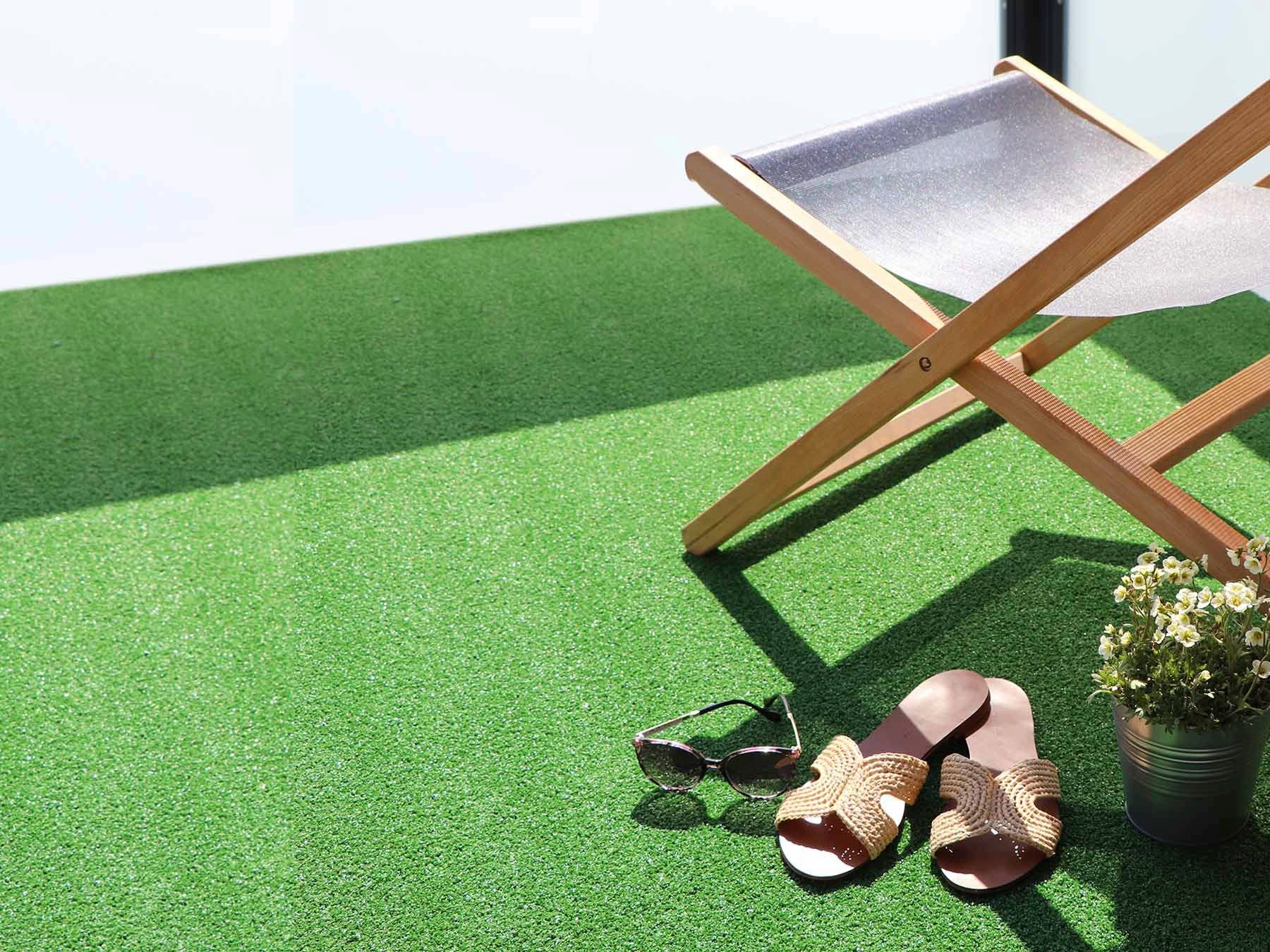 Kunstrasen WIMBLEDON, Primaflor-Ideen in Textil, rechteckig, Höhe: 7 mm, mit Noppen, wasserfest, UV-beständig, für Balkon & Terrasse
