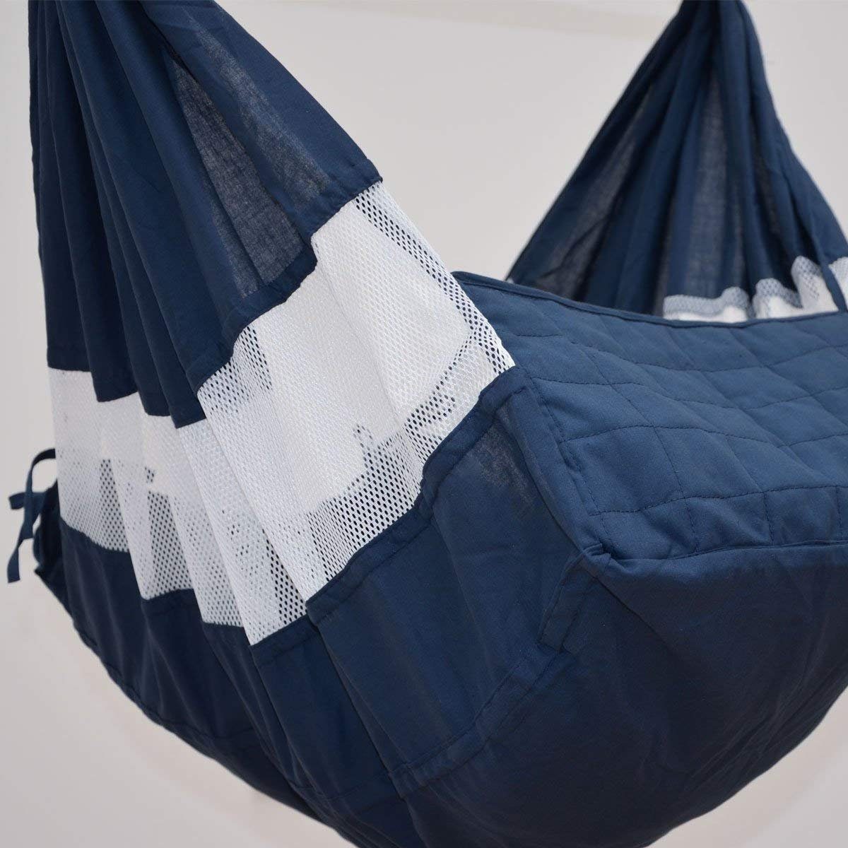 DuneDesign Babywippe Baby Hängematte 70x36x94cm Federwiege Hängewiege, Hängematte mit Feder+Matratze