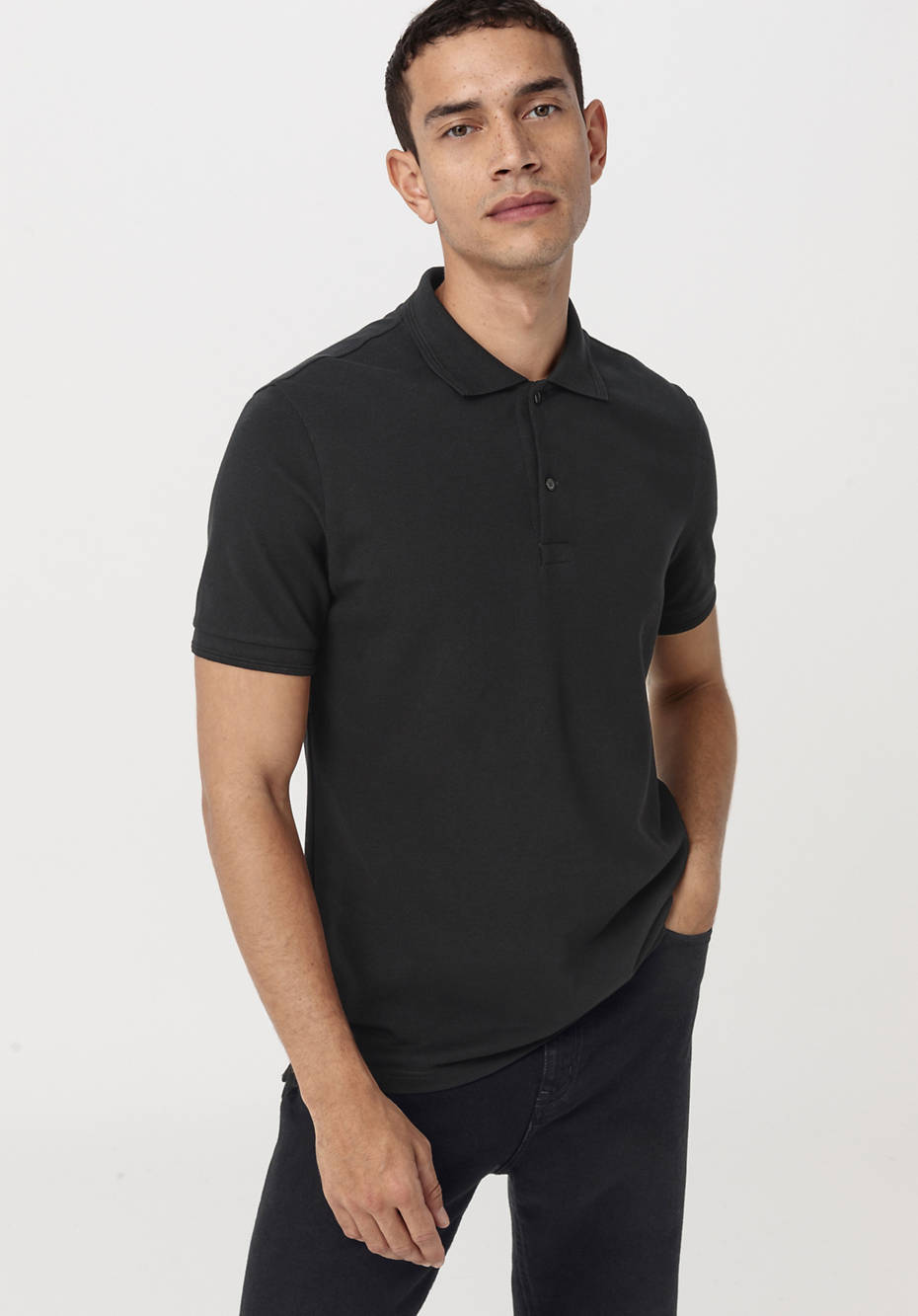 Poloshirt Zwirnjersey aus reiner Bio-Baumwolle