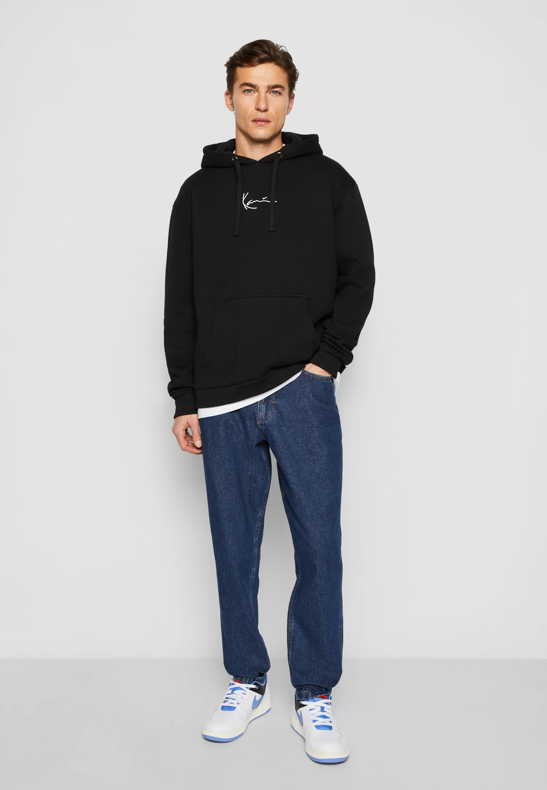 Karl Kani SMALL SIGNATURE TAPERED FIVE POCKET - Vaqueros pitillo