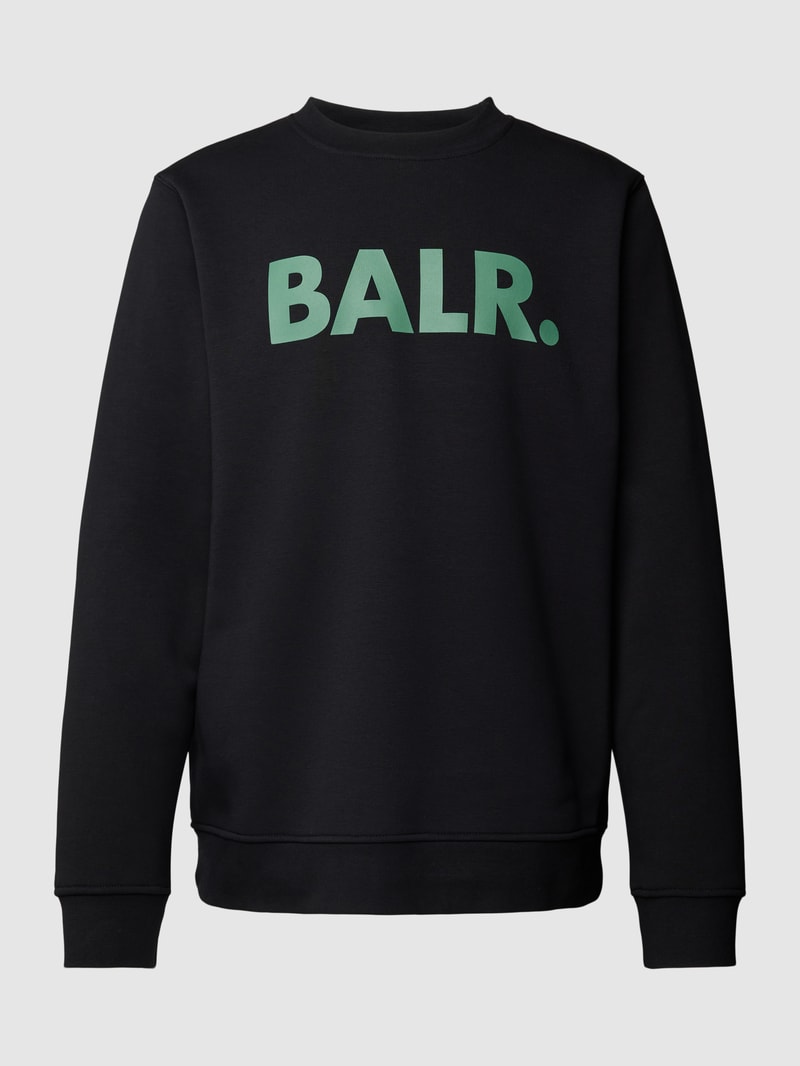 Sweatshirt mit Label-Print in schwarz