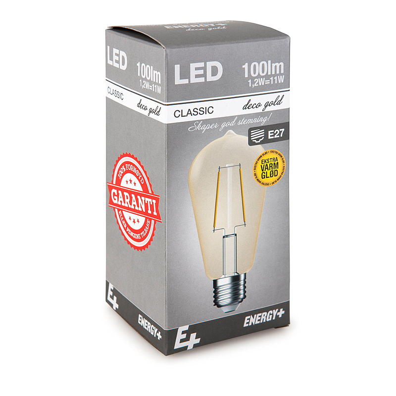 Energy Lyspære LED 100 lm Deko gold klar E27 ST64 E