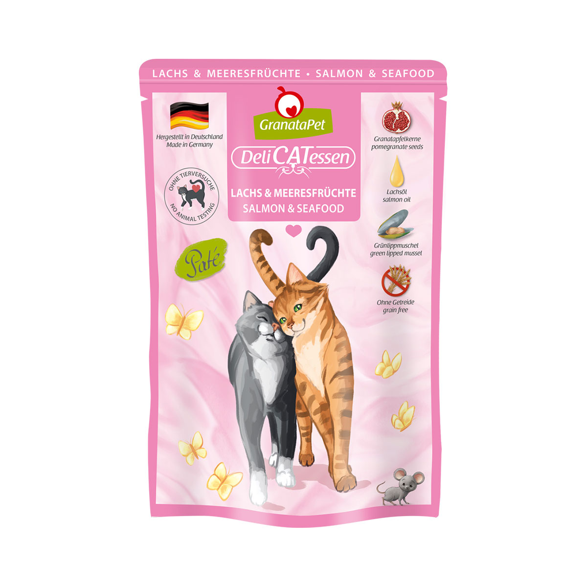 GranataPet Katze - Delicatessen Pouch Lachs & Meeresfrüchte