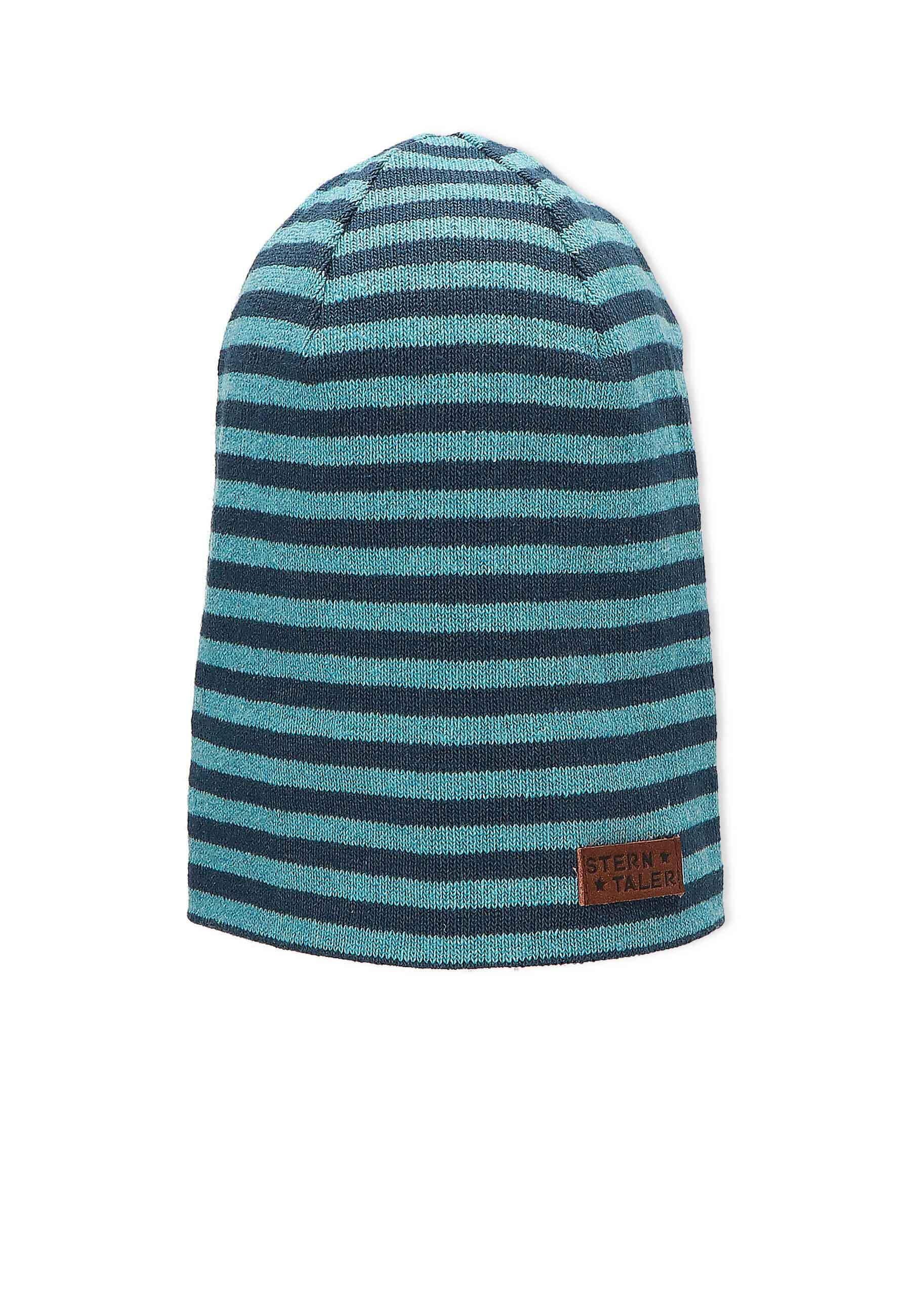 Slouch-Beanie aus Baumwollmischgewebe mit Streifen