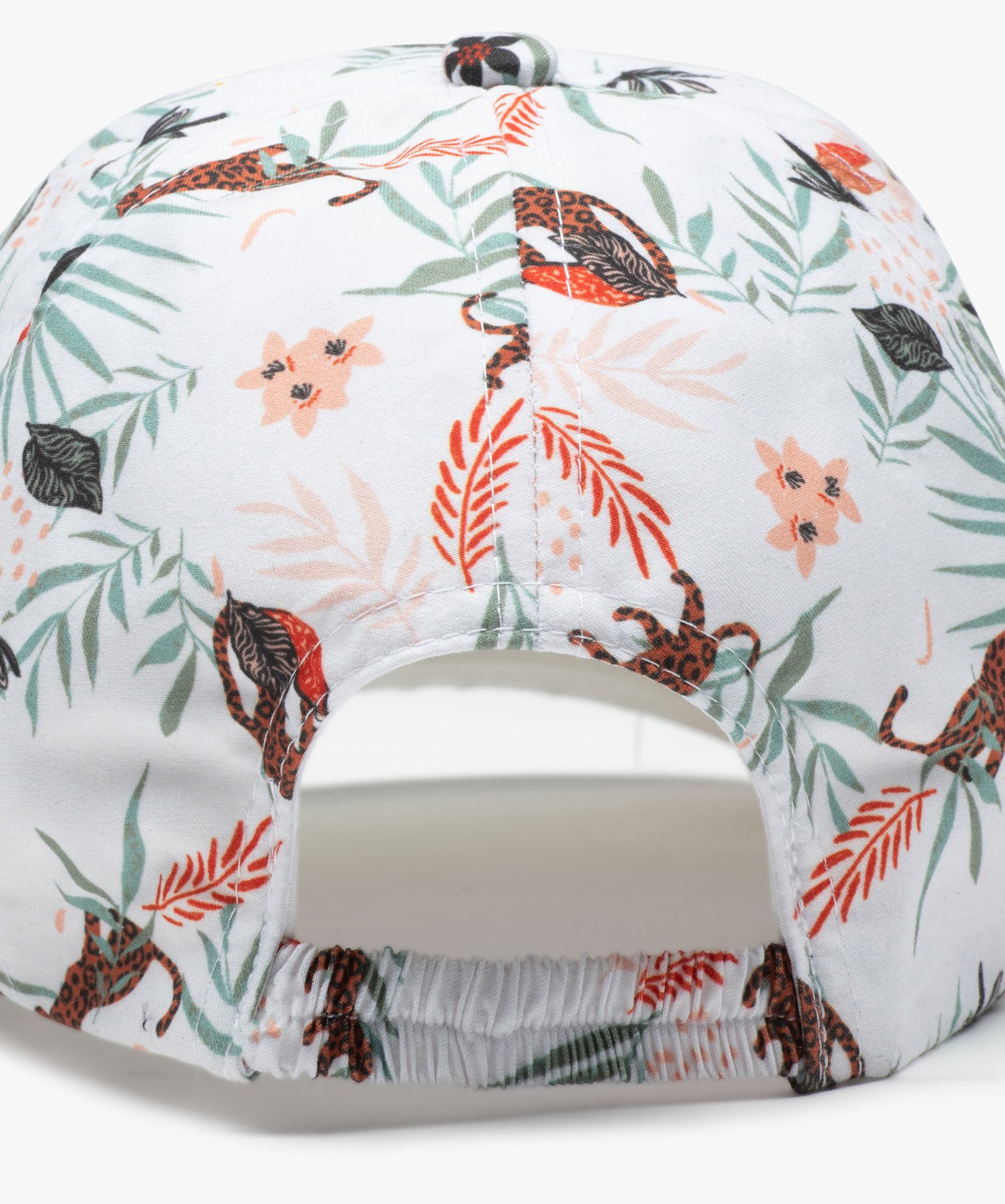 Casquette fille imprimé jungle et paillettes blanc | GEMO