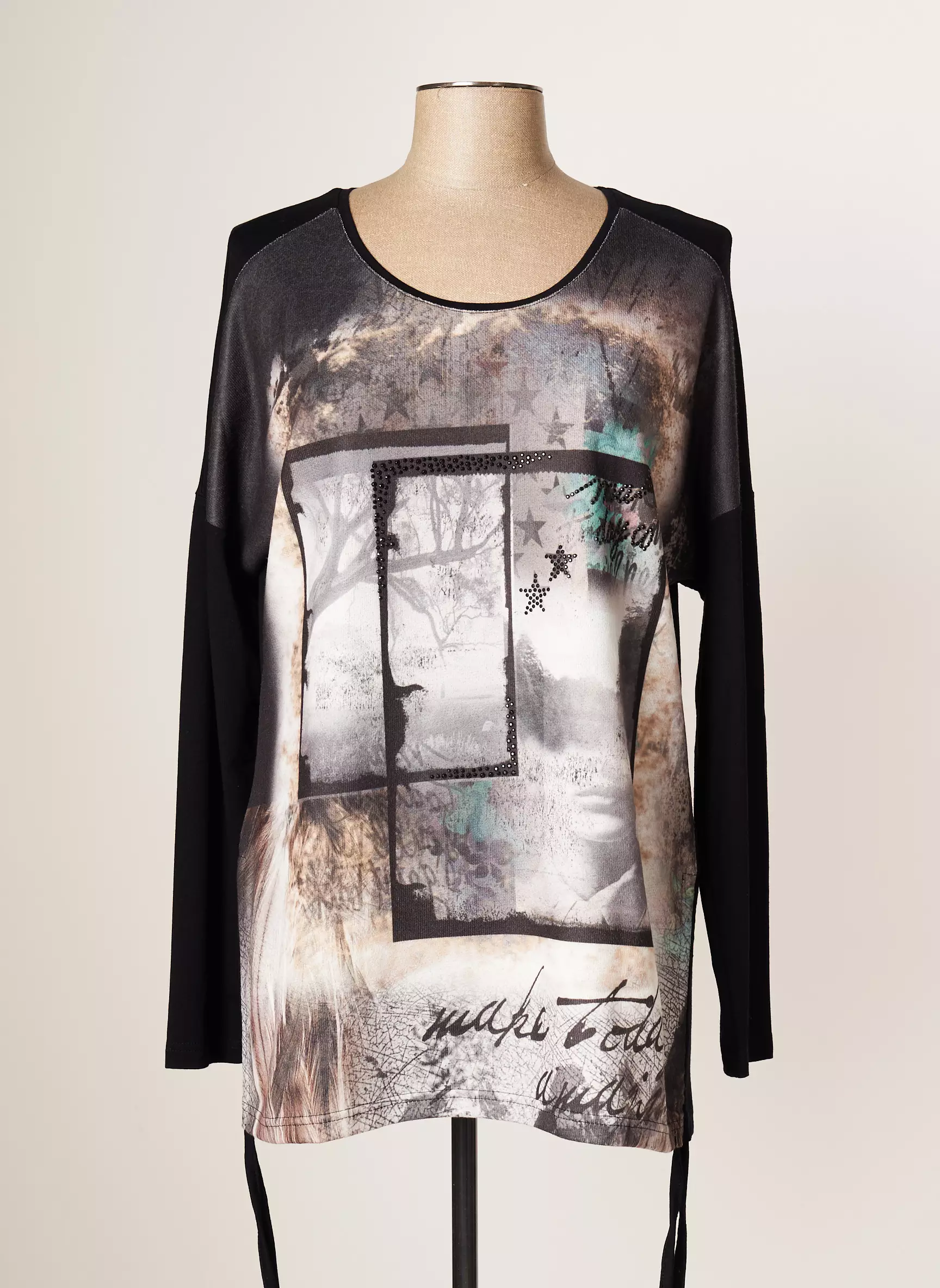 Joy Of Life Pull Tuniques Femme couleur noir