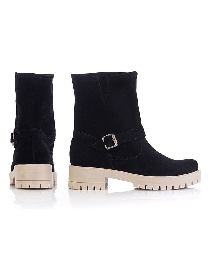 Zapato Leder-Boots in Schwarz günstig kaufen