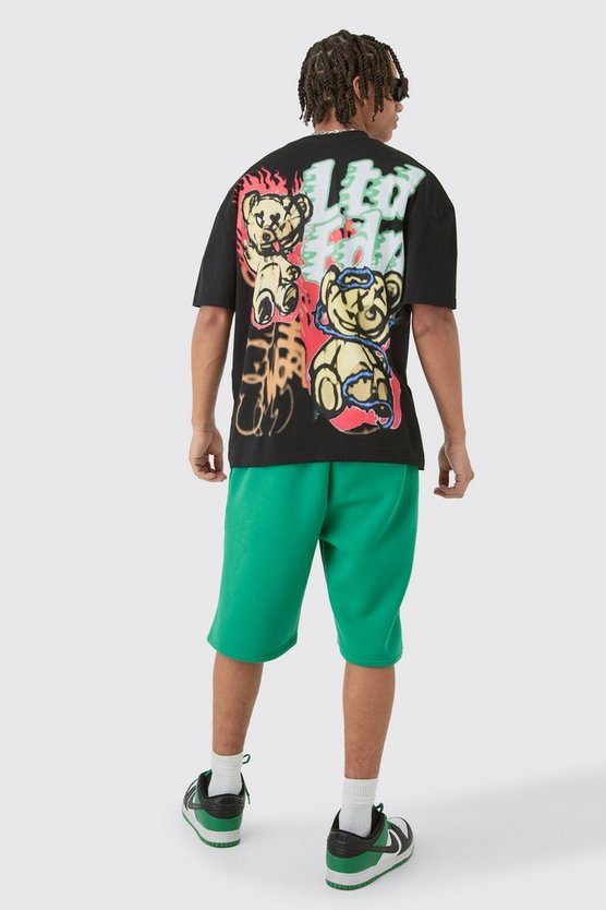 Lockere klobige Shorts mit Kordelzug
