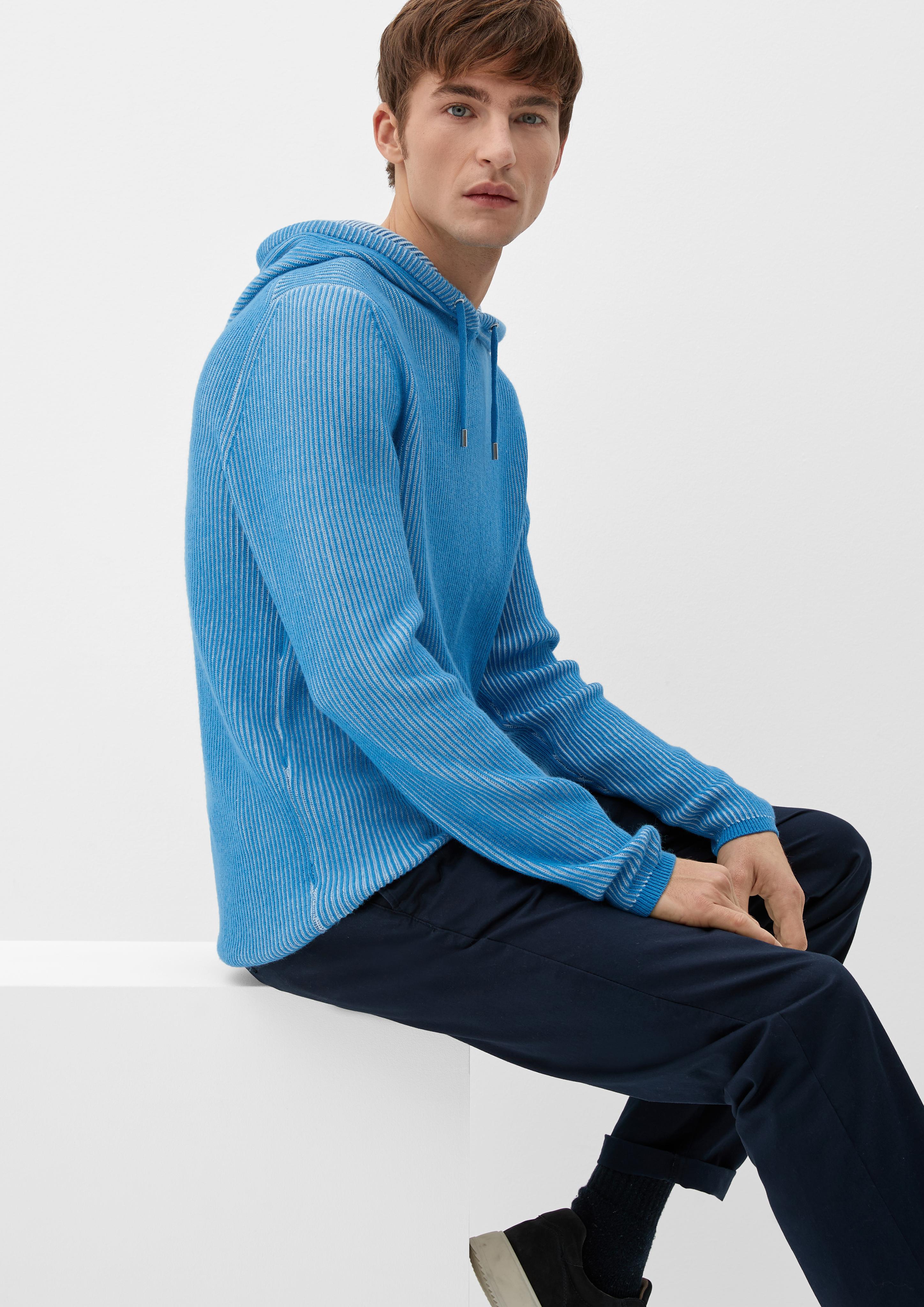 Strickhoodie mit Rippstruktur  2124532-6285