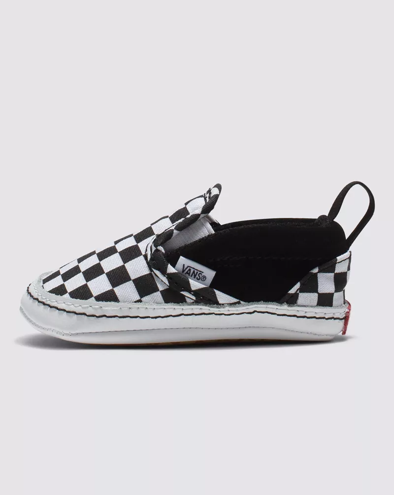 Infant Slip-On V Crib Checker Shoe