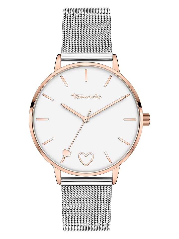 Tamaris Quarzuhr in Silber/ Roségold/ Weiß günstig kaufen onesize