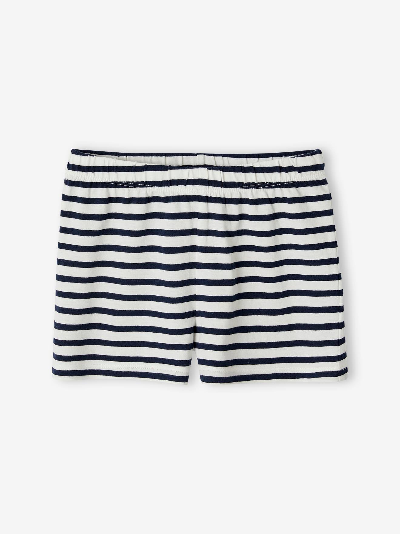 Vertbaudet 2er-Pack Mädchen Sommer-Schlafanzüge - marine