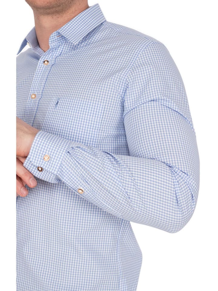 Almsach Karo-Hemd 722LK-CO in hellblau günstig kaufen