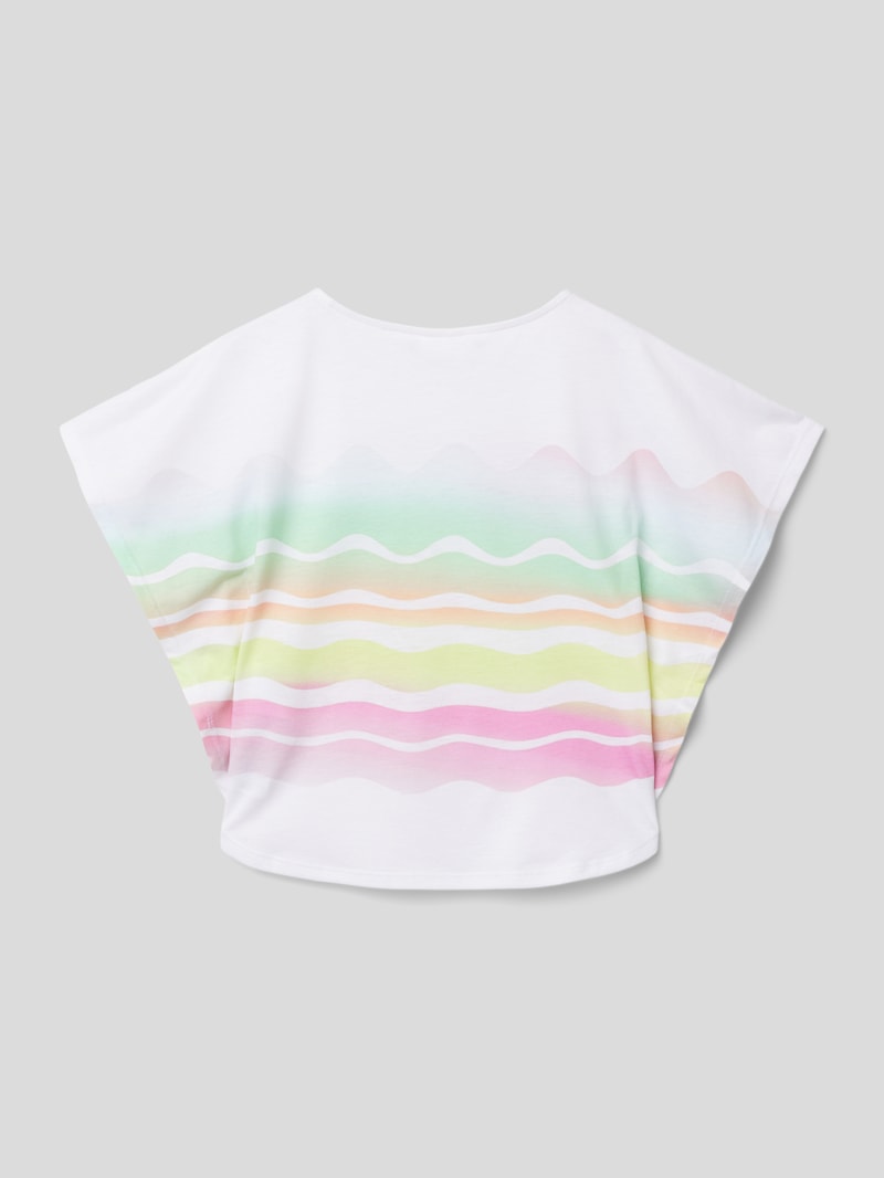 T-Shirt mit Statement-Print in weiß