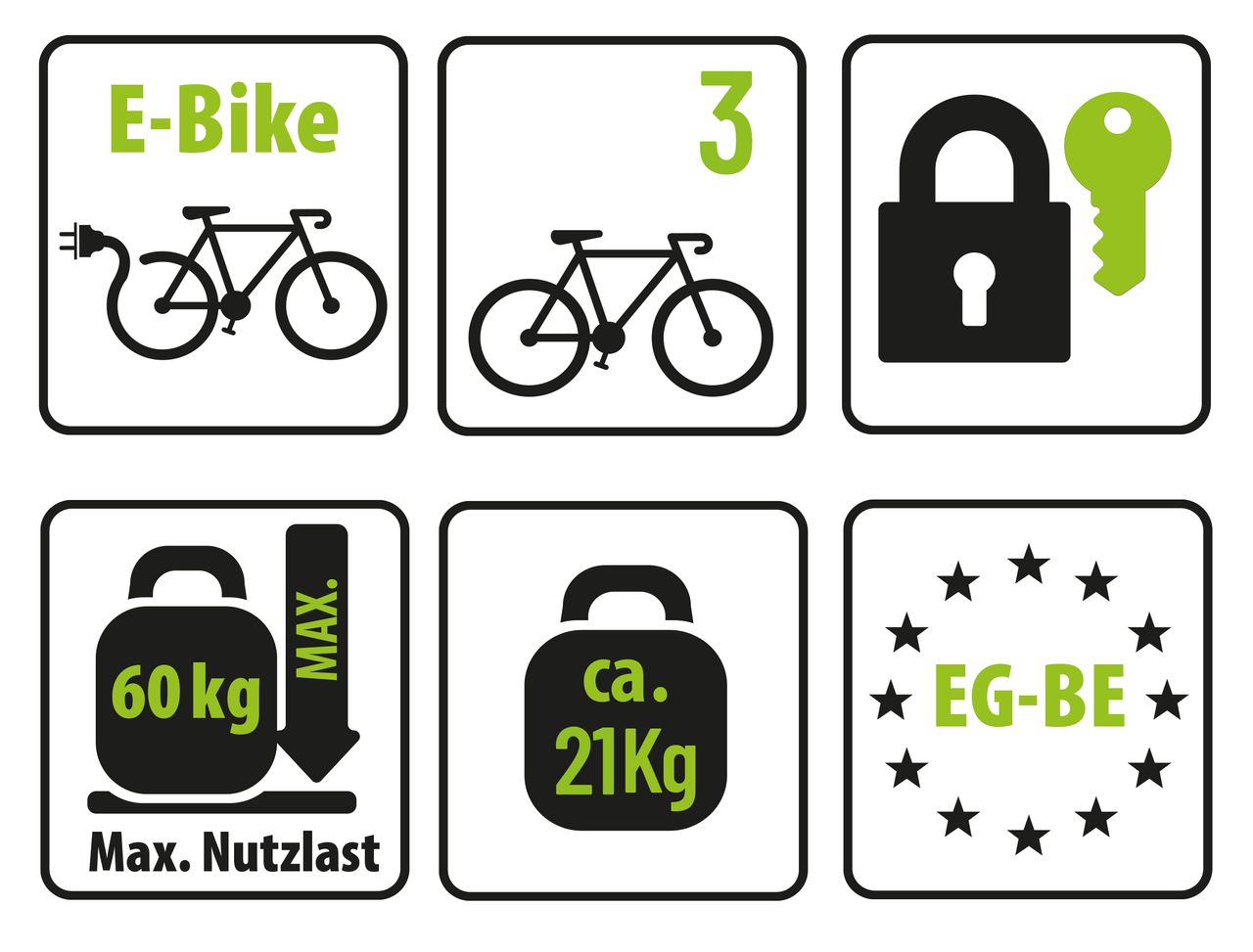 Eufab Kupplungs-Fahrradträger FINCH 3