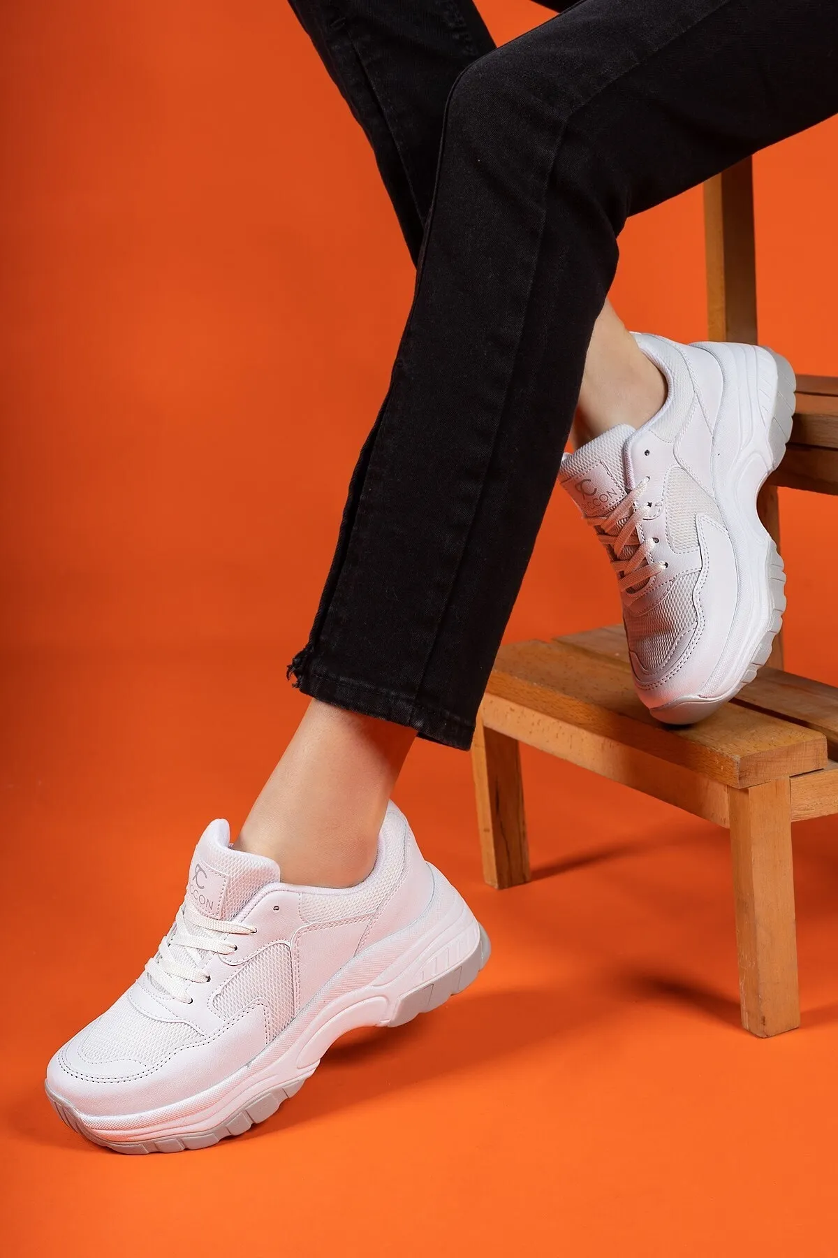 Riccon  Weiße Damen-Sneakers0012140