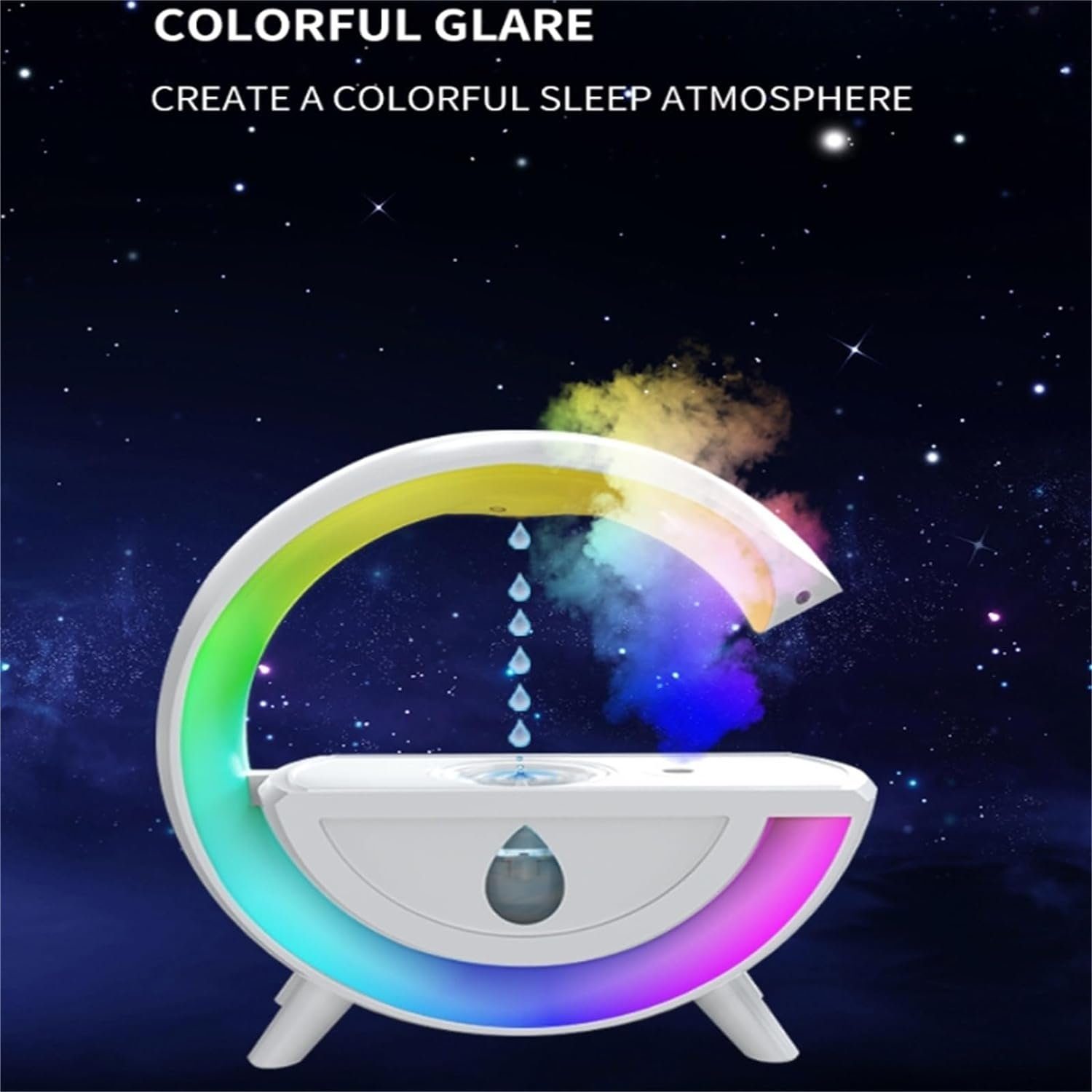 Welikera Luftbefeuchter Aroma Diffuser mit Nachtlicht für Schlafzimmer, 350ml, 0,35 l Wassertank