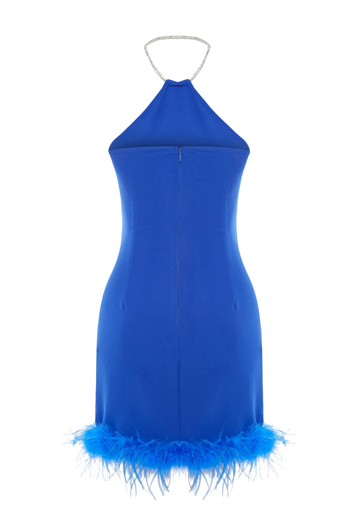 Trendyol Collection  Saks Tailliertes gewebtes Otriches Shiny Stone Abendkleid TPRSS23EL00255