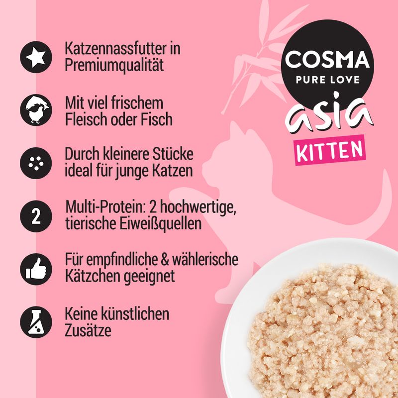 Sparpaket Cosma Asia Kitten in Jelly 12 x 85 g