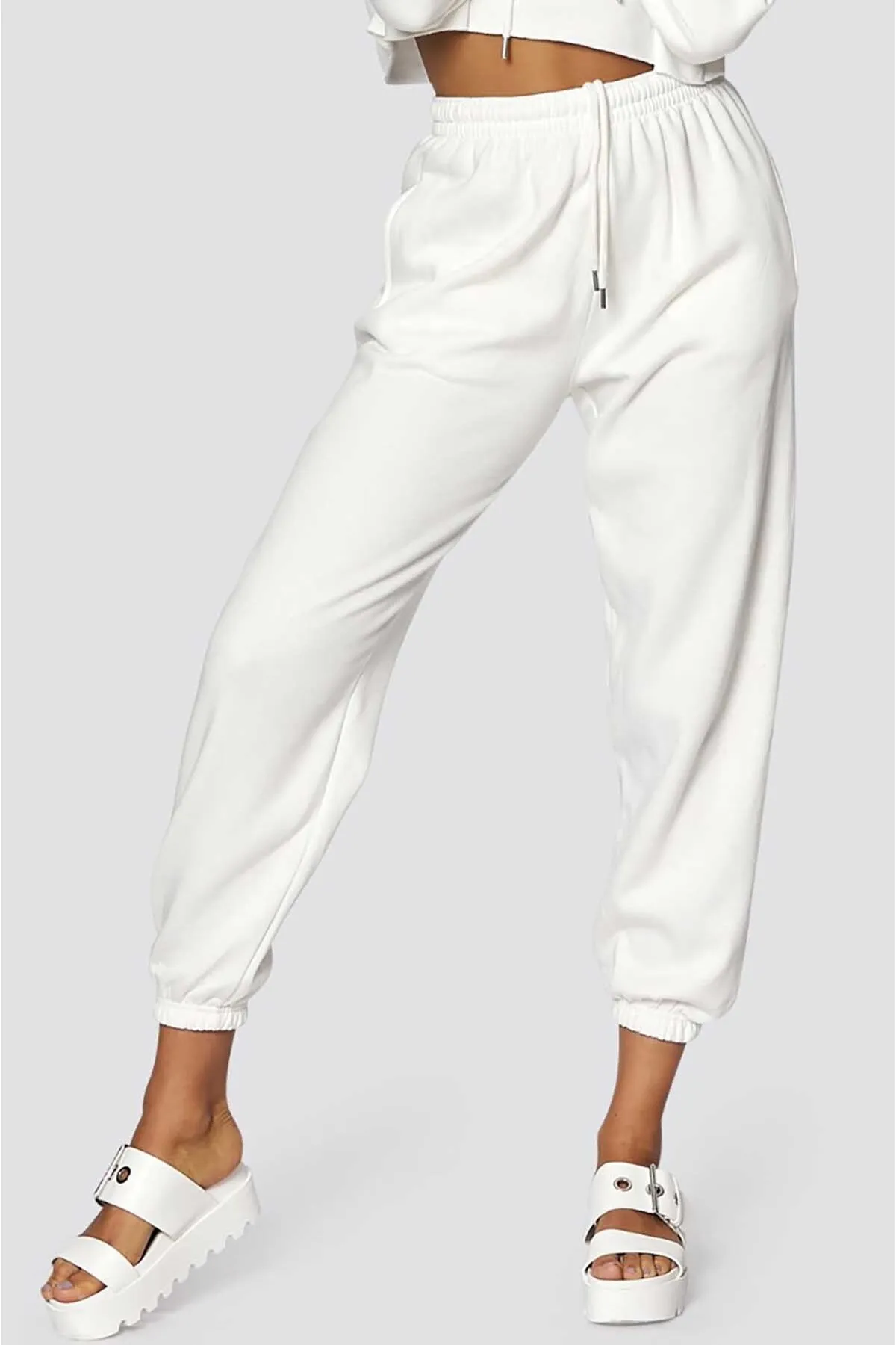 Madmext  Mad Girls Weißer Basic Damen Trainingsanzug Mg771