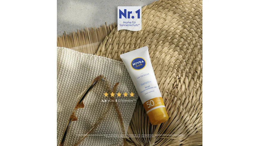NIVEA Sun UV Gesicht sensitiv Sonnenschutz LF50 50 ml