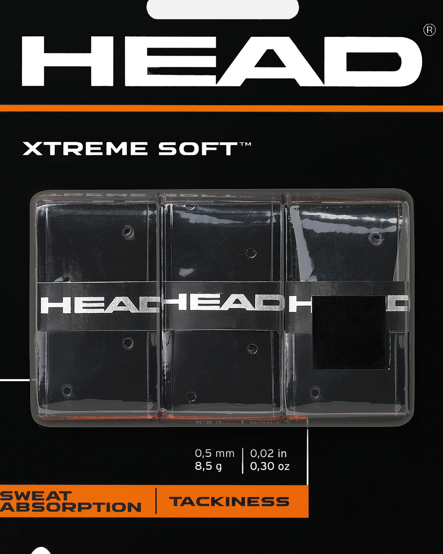 Głowica tenisowa Grip Xtremesoft 285104-BK