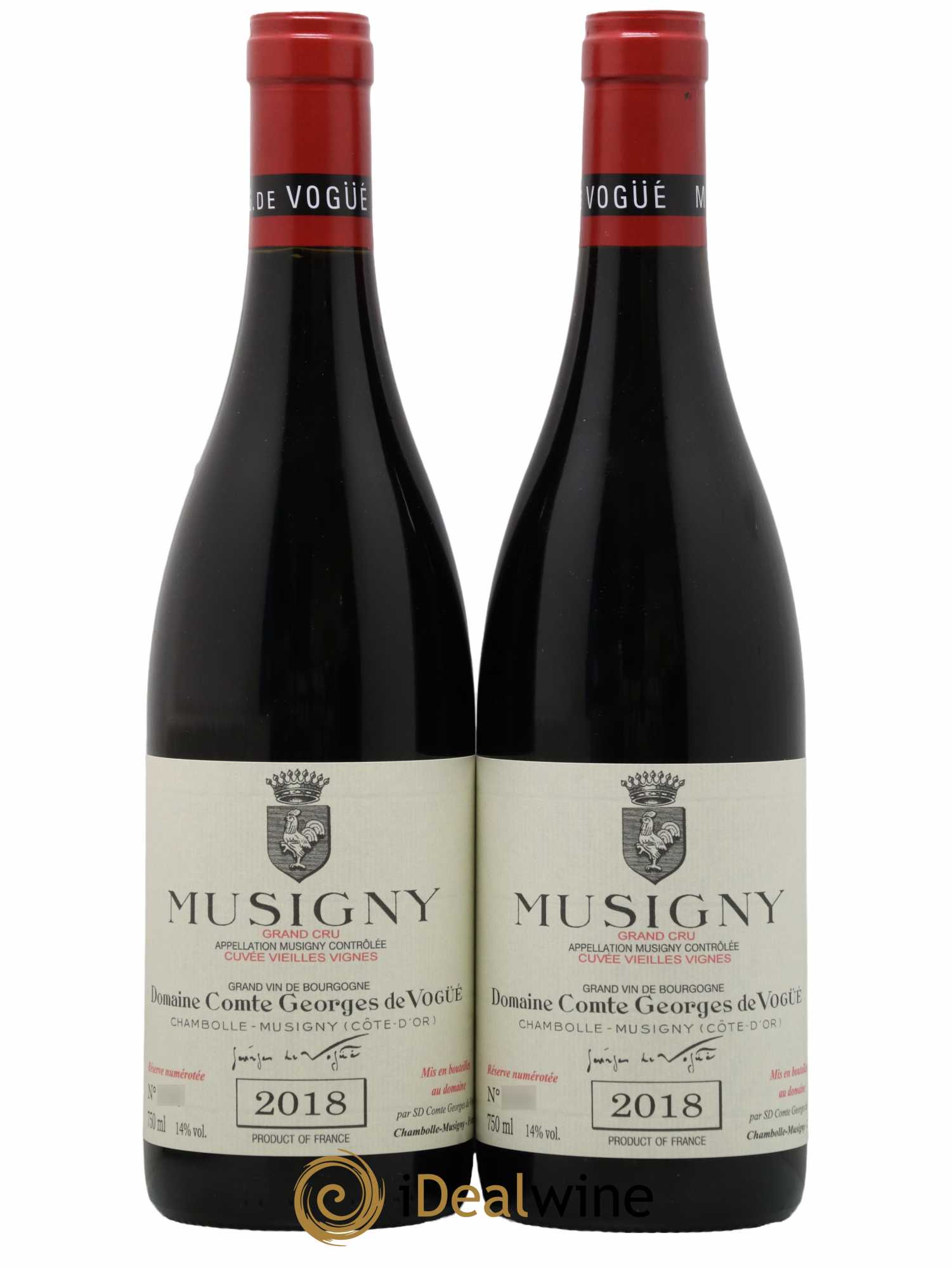 Musigny Grand Cru Cuvée Vieilles Vignes Comte Georges de Vogüé  2018 - Lot de 2 Bouteilles