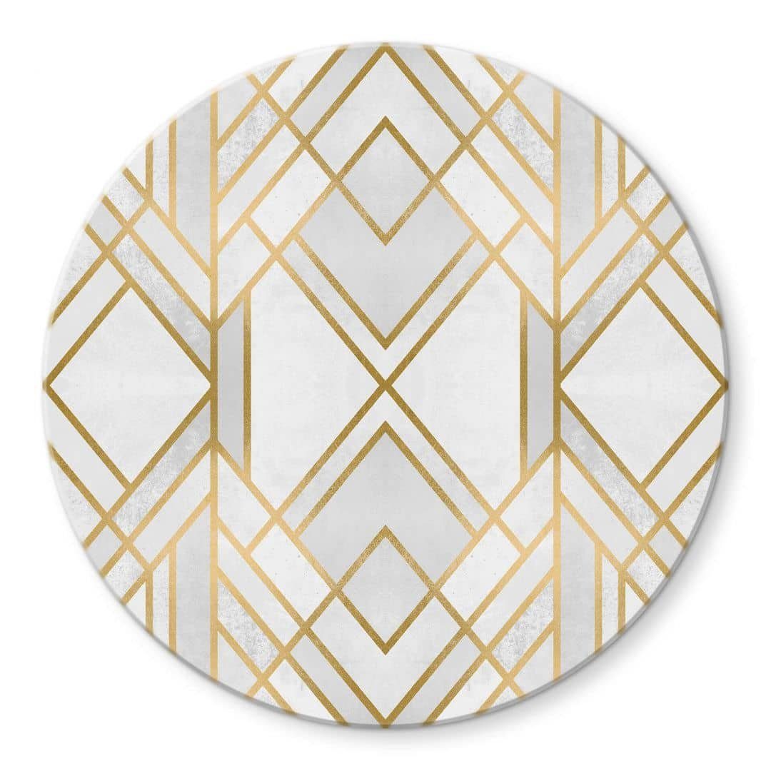 K&L Wall Art Arbeitsplatte Glas Tischplatte Fredriksson Wohnzimmer Beistelltisch Gold Glasplatte