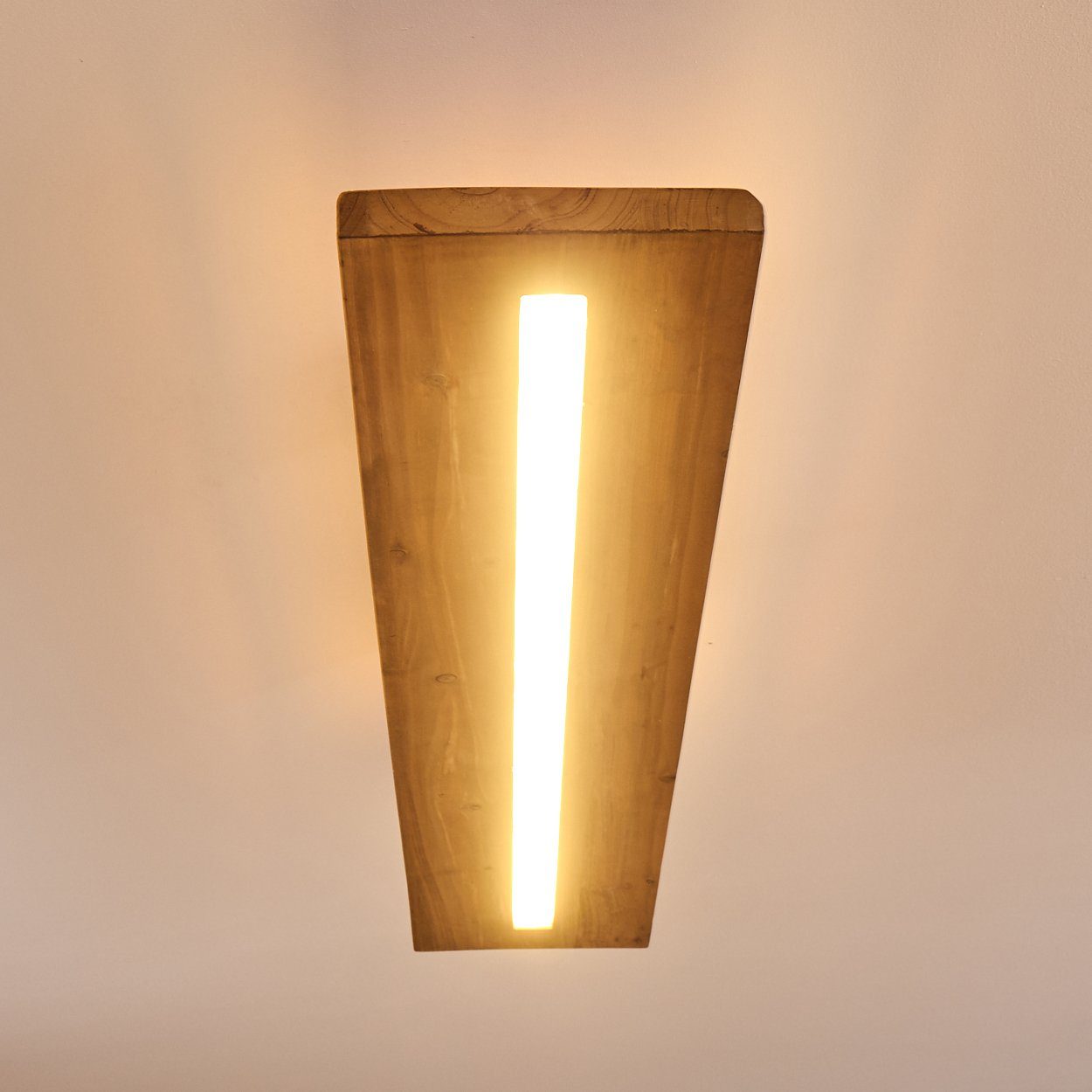 hofstein Deckenleuchte Volano dimmbare Deckenlampe aus dunklem Holz und Metall, Dunkelgrau, 3000 Kelvin, 3000 Lumen, moderne Zimmerlampe, dimmbar über den Lichtschalter