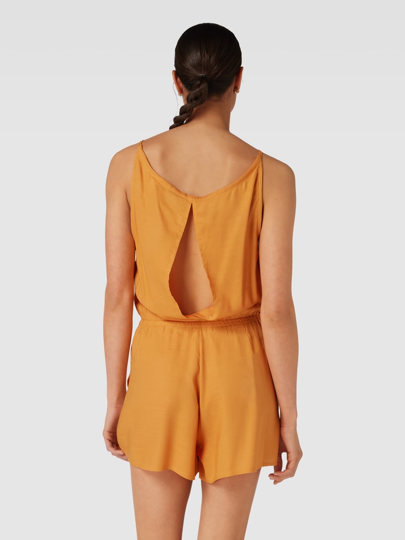 Playsuit mit Schlüsselloch-Ausschnitt Modell 'LEINA' in dunkel orange