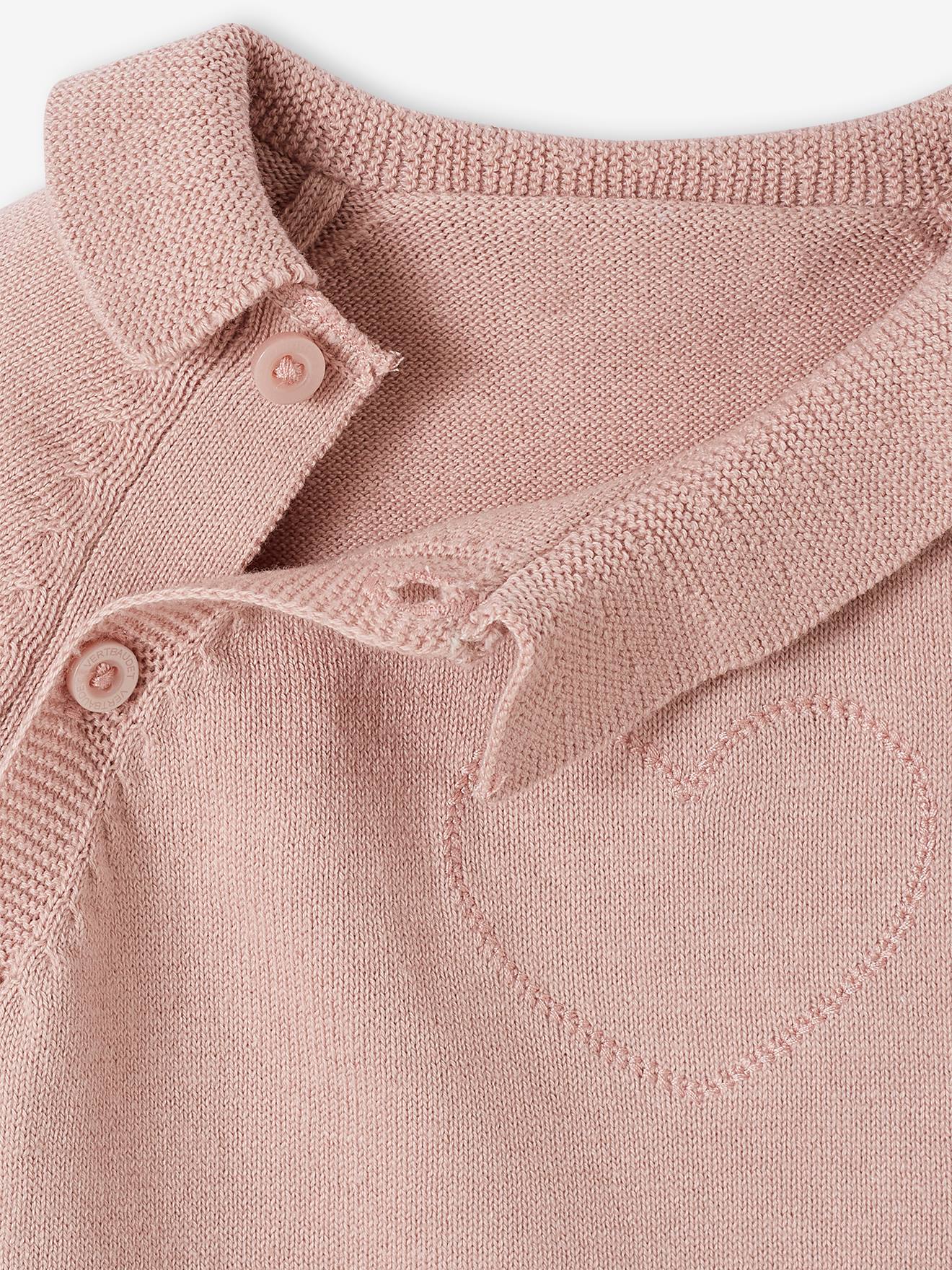 Vertbaudet Baby Strick-Set: Cardigan, Leggings & Mütze Oeko-Tex - schiefergrau