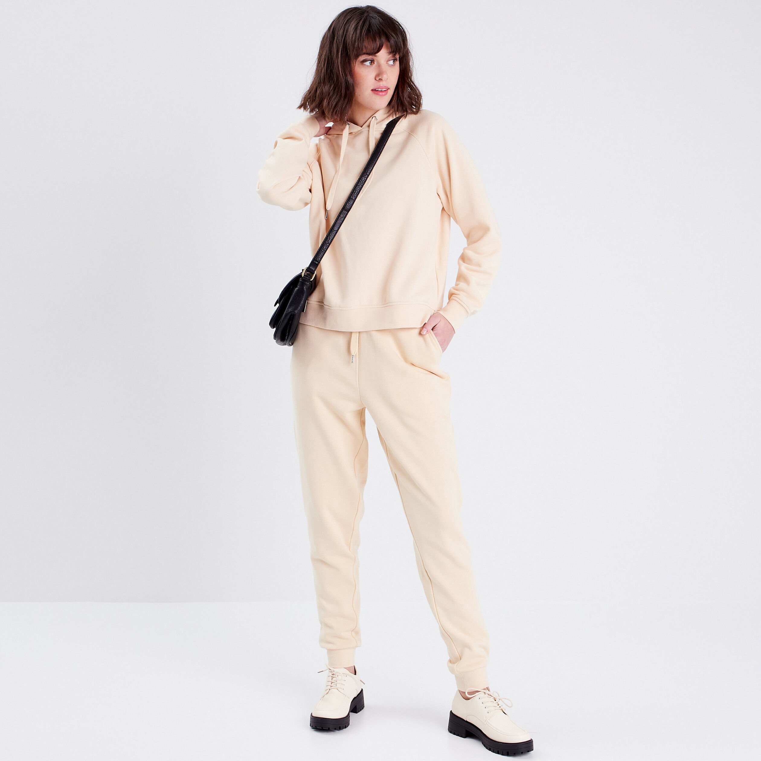 Pantalon casual chino ecru femme | Cache Cache
