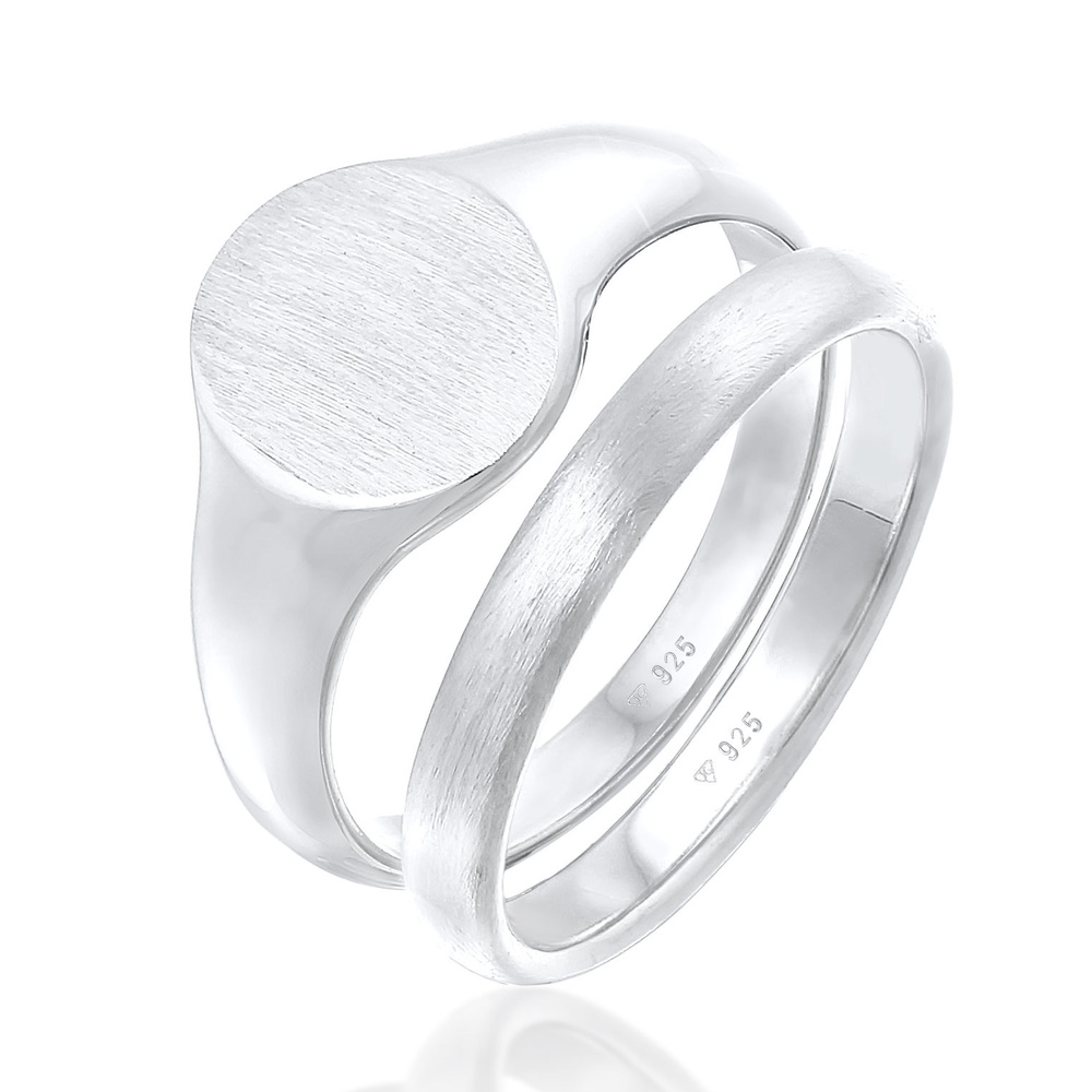 KUZZOI KUZZOI Bague Bague de signalisation pour homme - Ensemble de bagues de base à ten Bague