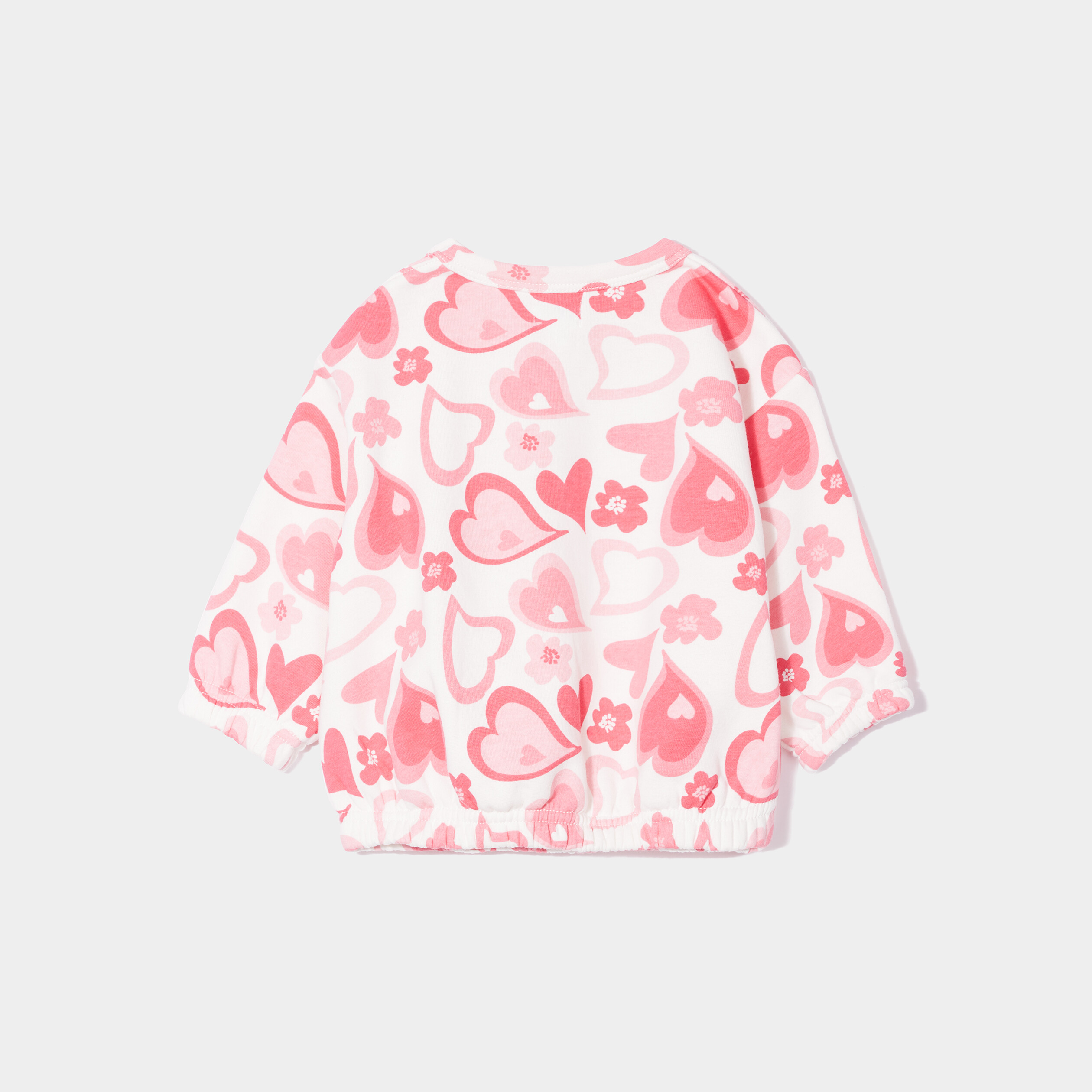 Sweat col rond épaule boutonnée ecru bébé fille | La Halle