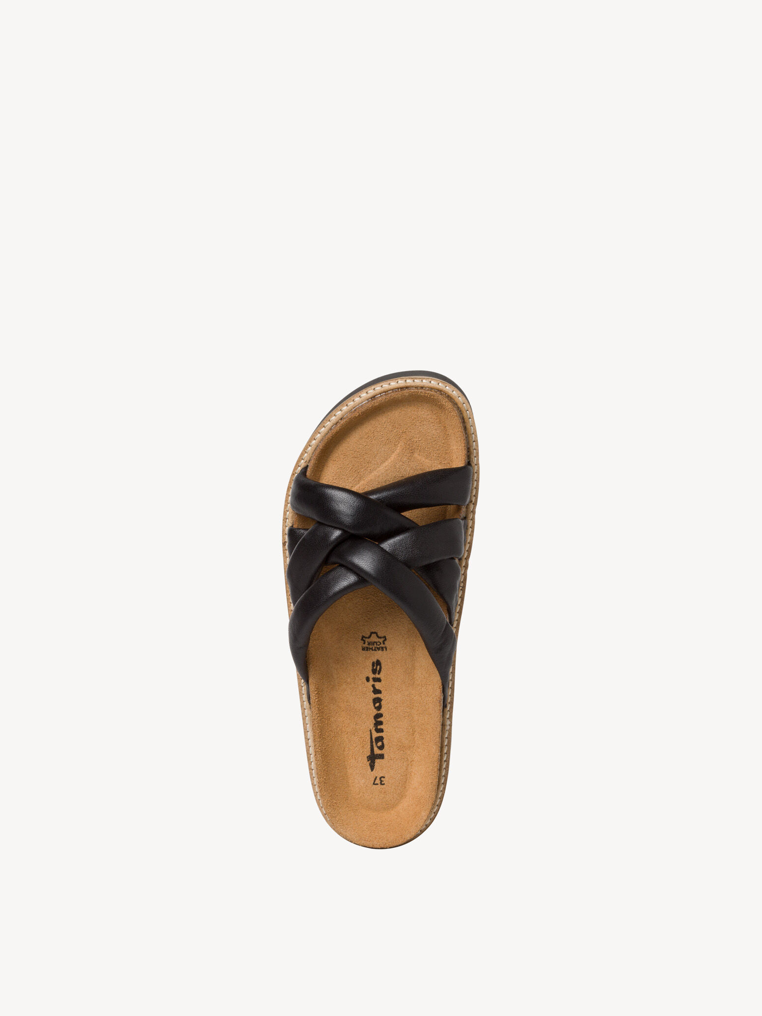 Mule en cuir - noir