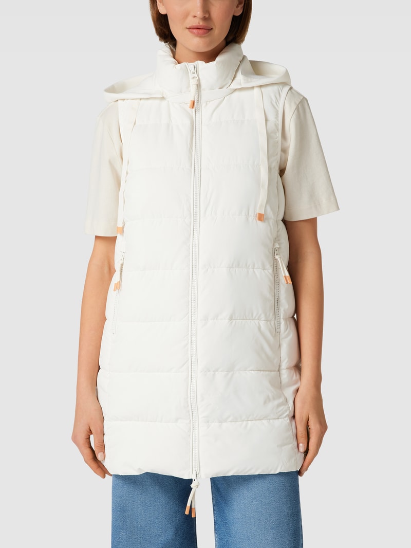 Steppweste mit Zweiwege-Reißverschluss in offwhite