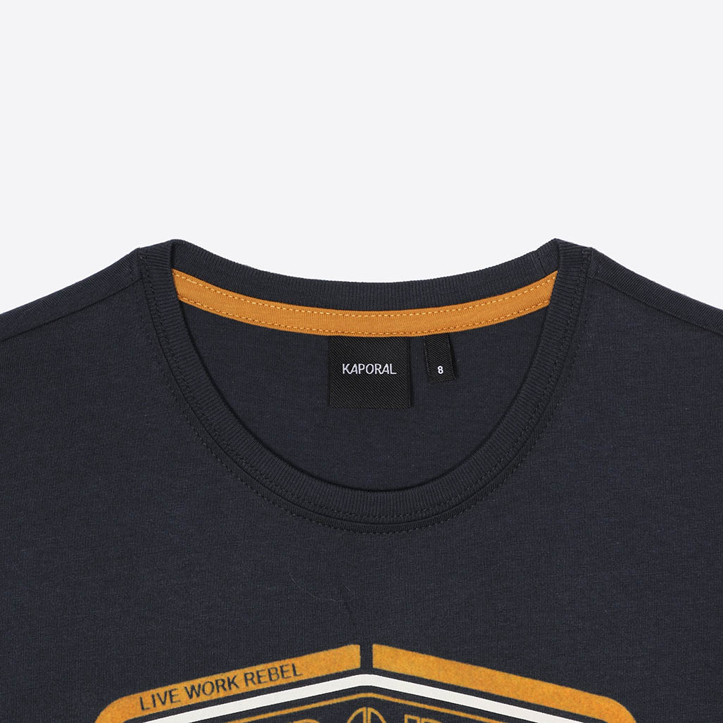 EVAN   T-shirt bleu marine garçon 100% coton