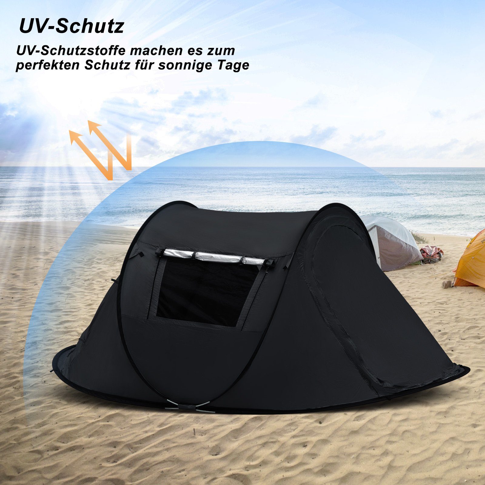 LEMROE Kuppelzelt Wurfzelt Pop up Zelt, Personen: 2, UPF 50+ Wasserdicht