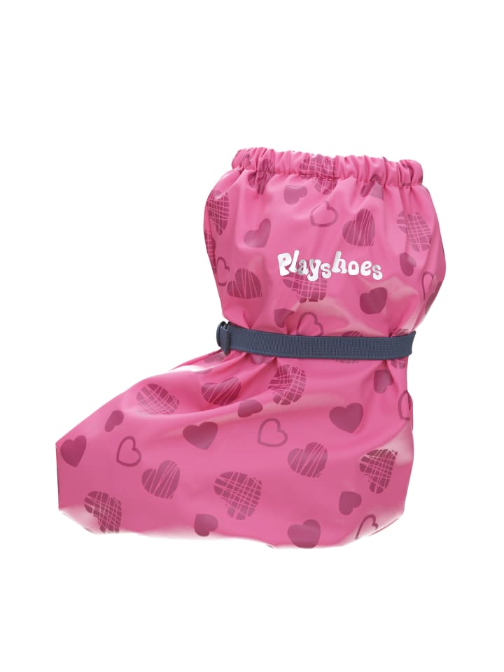 Playshoes Regenfüßlinge mit Fleece-Futter Herzchen in Pink günstig kaufen