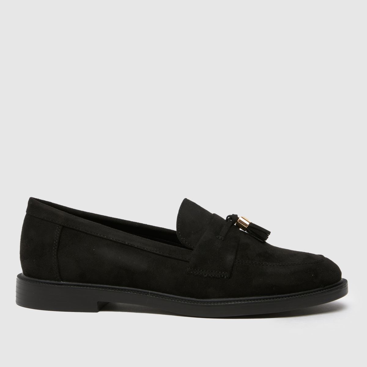 Črni ravni čevlji Schuh Lohan z resicami