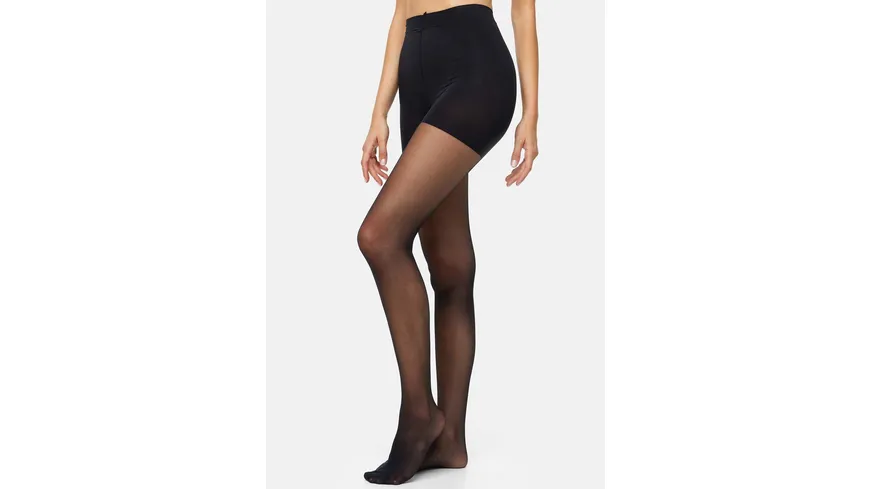 NUR DIE Damen figurformende Feinstrumpfhose Goodbye Laufmaschen 20 DEN schwarz