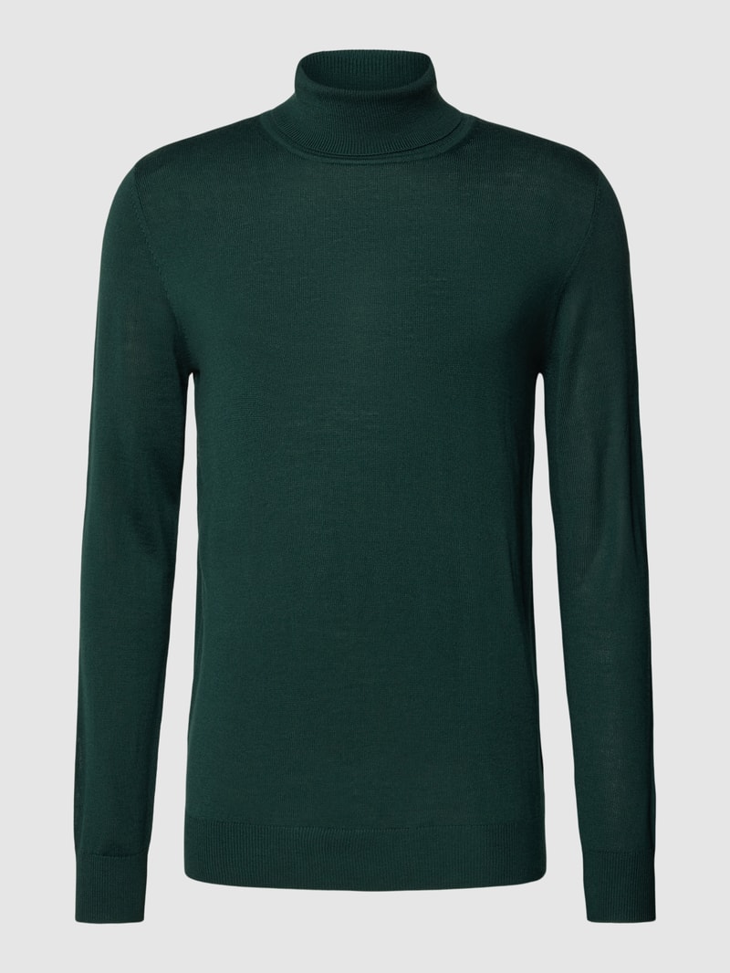 Pullover mit Stehkragen in bottle