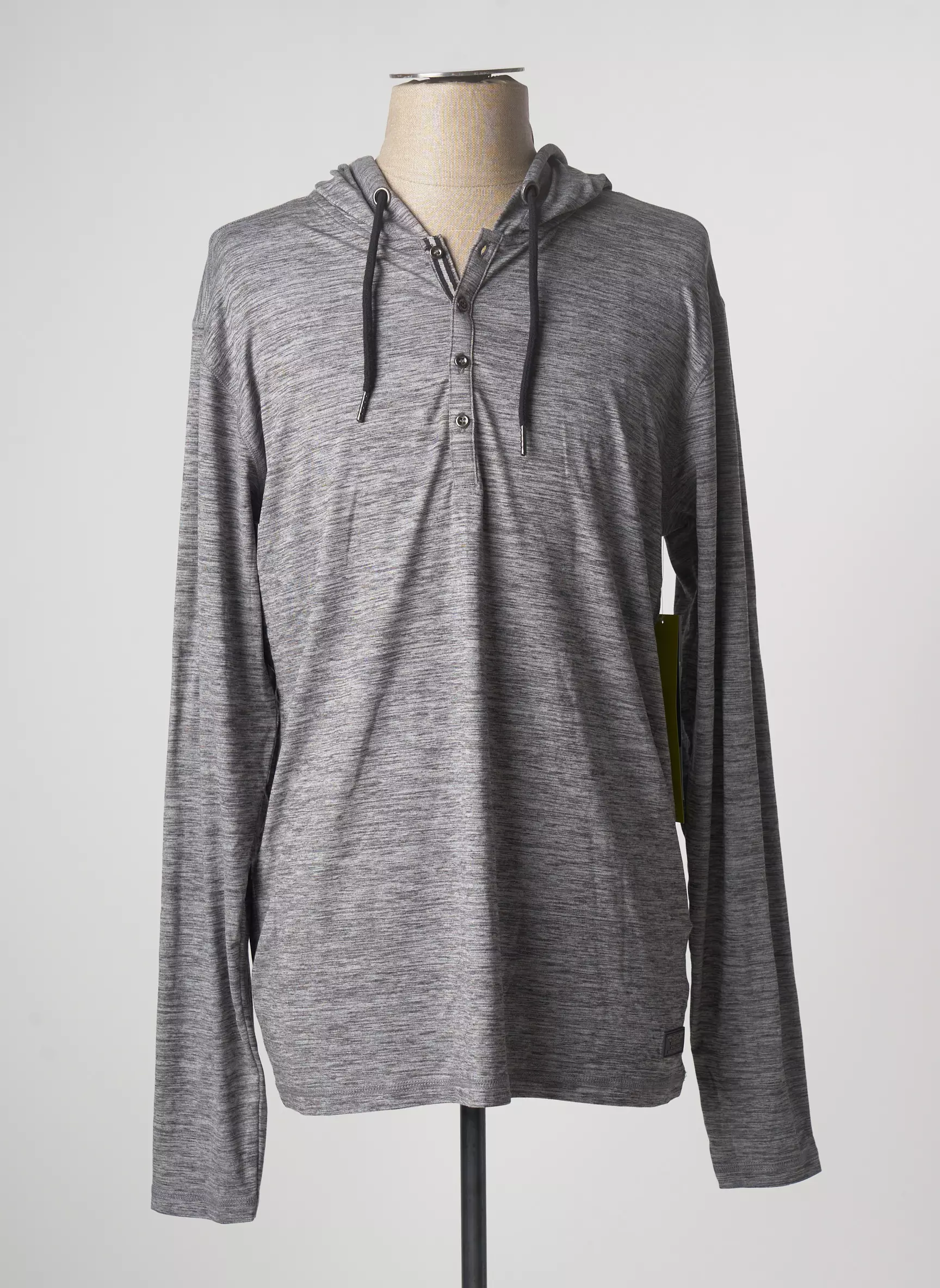 Hero By John Medoox Sweat Capuche Homme couleur gris