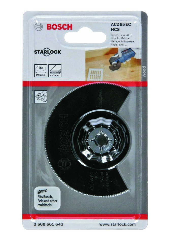 Lamă de ferăstrău segmentată Bosch Blue Accessories 2608661643 ACZ 85 EC HCS SL Wood 85 mm