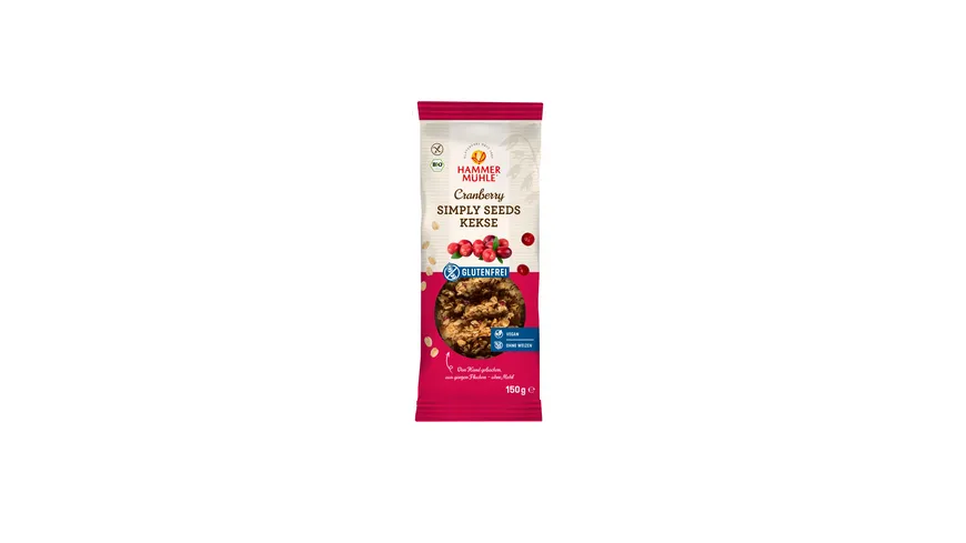 HAMMERMÜHLE Bio Haferkekse mit Cranberrys 150 g