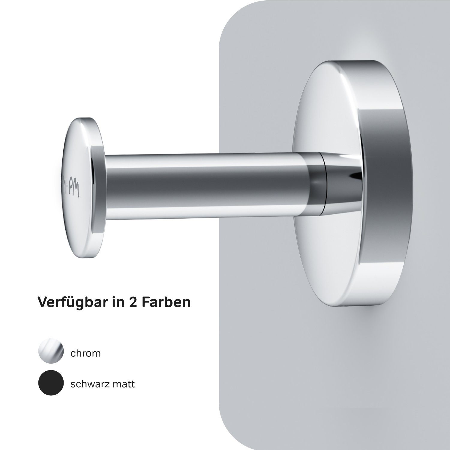 AM.PM Wandhaken Inspire 2.0, Badezimmer, Dusche, Küche, besteht aus hochwertigem Stahl, der Rost und Korrosion widersteht