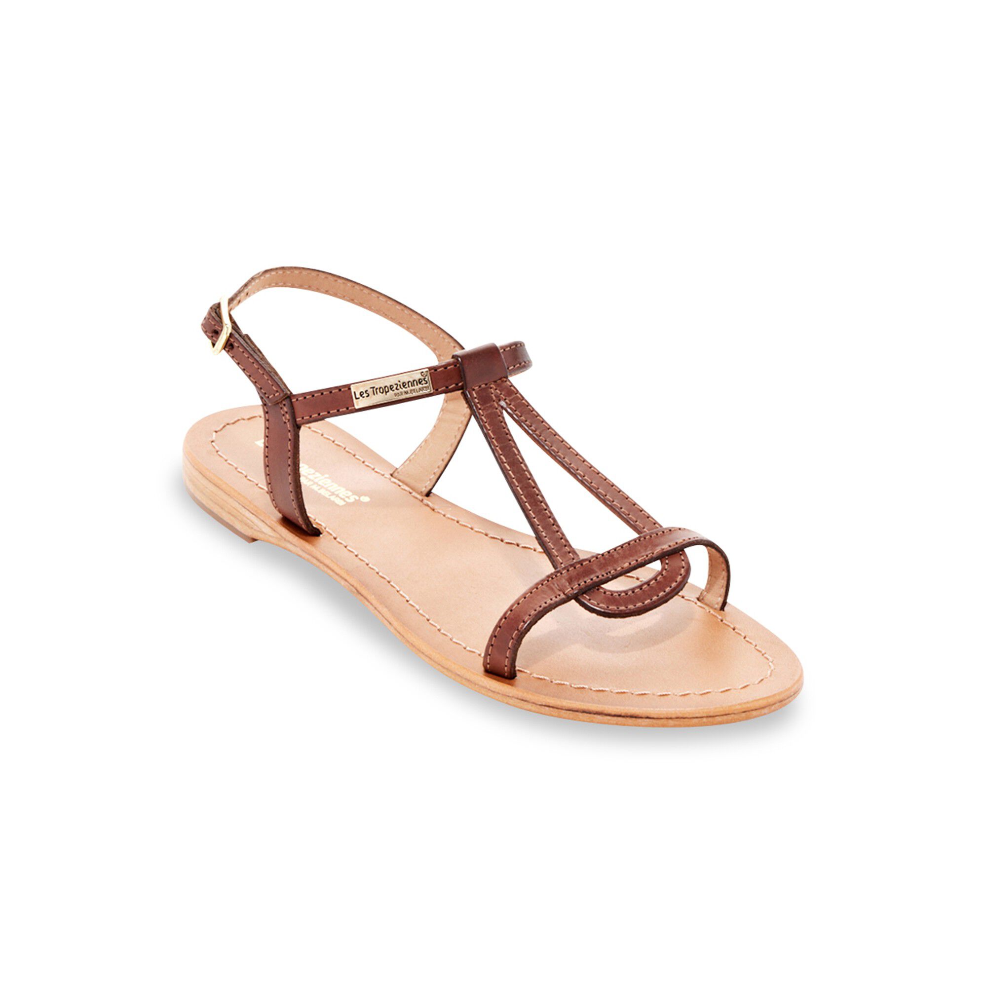 Sandales plates en cuir Hamess