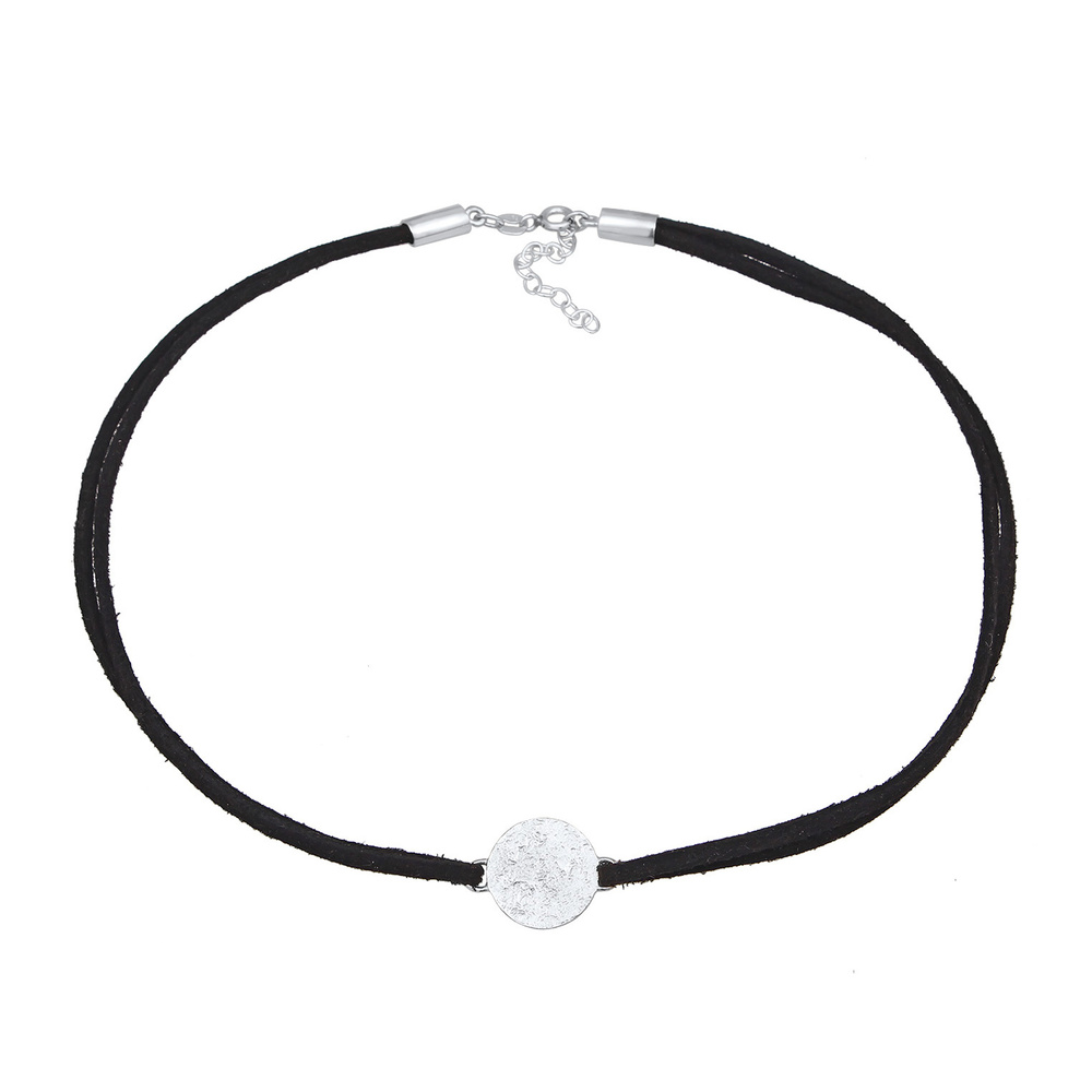 Elli Elli Collier Femmes choker plaquette pendentif géo en argent sterling 925 collier