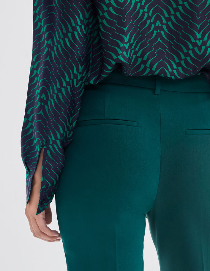 Pantalon de costume vert canard Femme